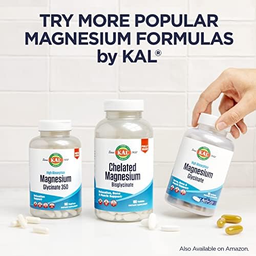 KAL Cal-Citrate+, Calcium Citrate Plus Vitamin D-3 and 500 mg of Magnesium, Healthy Bones and Teeth Support, Gluten Free and Lab Verified for Quality