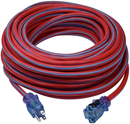 Prime KCPL507825 12/3 SJTW Locking Cord, Red and Blue, 25-Feet