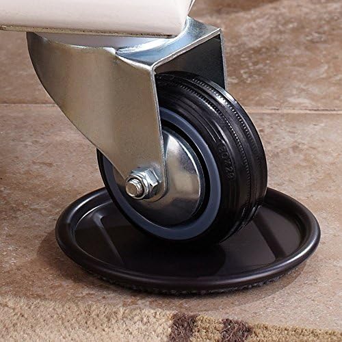 SoftTouch 4" Round Reusable Carpet Bottom Furniture Caster Cups for Office Chairs, Desks, and Carts