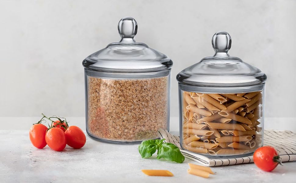 Kitchen Cookie Jar, Candy Dish with Lid, Clear Acrylic Airtight Jar for Nuts, Cookies, Candy, Chocolate, 40 OZ