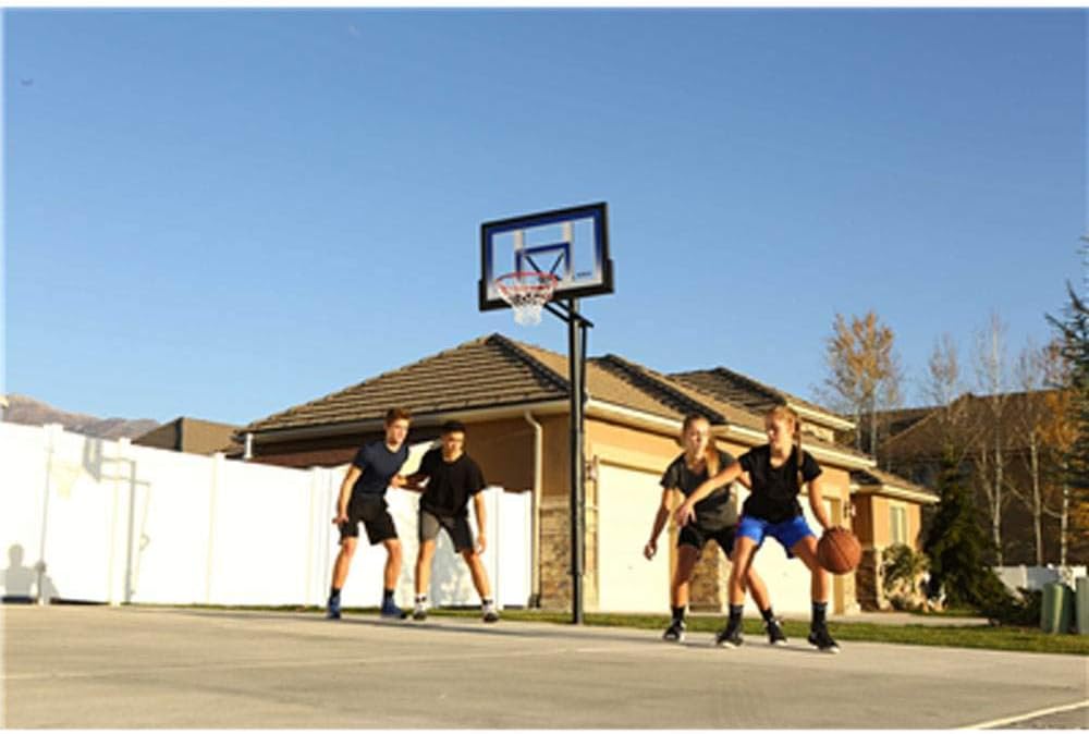 Lifetime In-Ground Fusion Backboard Action Grip Adjustable Basketball System, 48-Inch