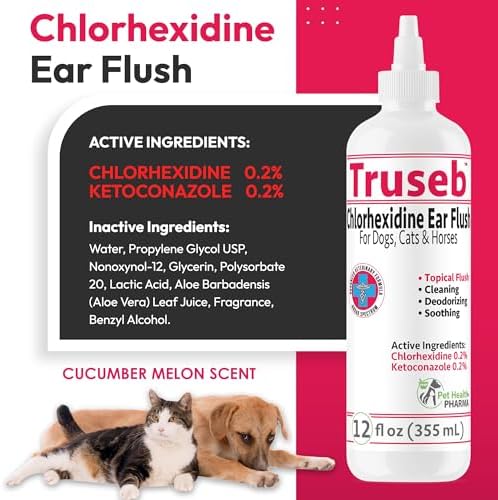 Truseb Maximum Strength Dog Ear Infection Treatment Flush