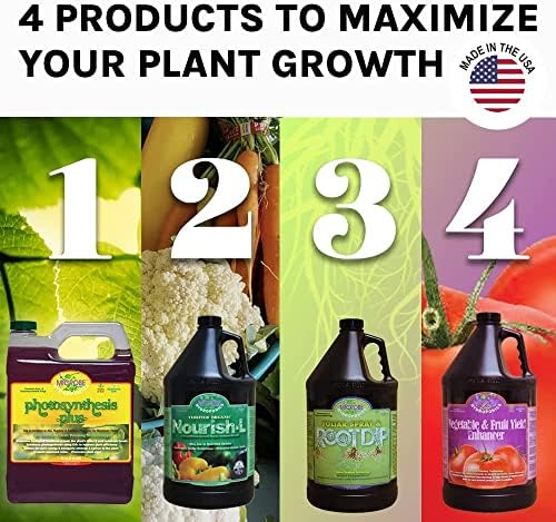 Microbe Life Hydroponics Premium Foliar Spray & Root Dip for Fruits & Vegetables, Use with Any Feeding Systems Including Hydroponics or Soil
