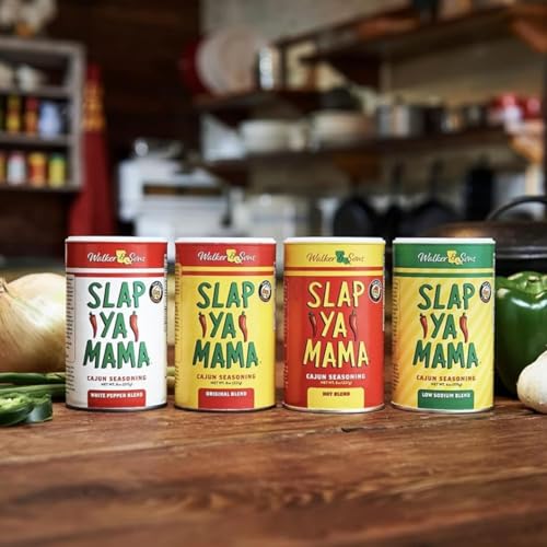 Slap Ya Mama Cajun Seasoning from Louisiana, Hot Blend, No MSG and Kosher, 8 Ounce Can | one 8 oz canister of Hot Blend Cajun seasoning for chicken, seafood, vegetables, grilling, and everyday meals.