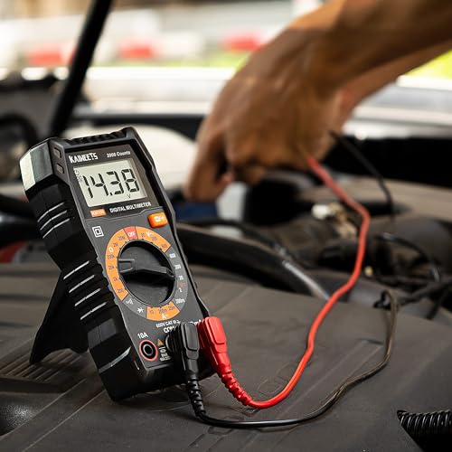 KAIWEETS Digital Multimeter with Case, DC AC Voltmeter, Ohm Volt Amp Test Meter and Continuity Test Diode Voltage Tester for Household Outlet