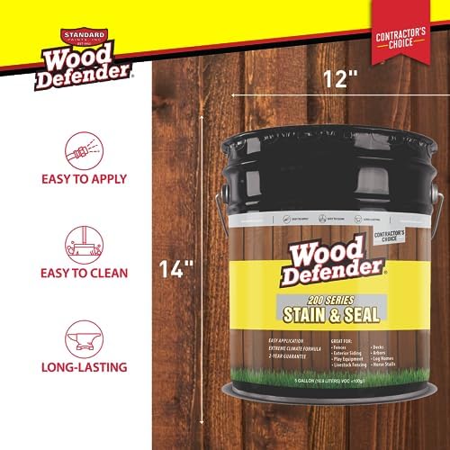 Wood Defender 200 Series Leatherwood Transparent Stain & Sealer 5-Gallon