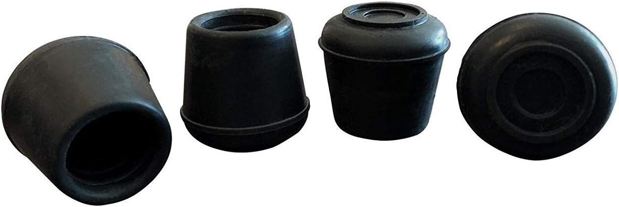 Shepherd Hardware 9126 3/4-Inch Inside Diameter Rubber Leg Tips, 4-Pack, Black