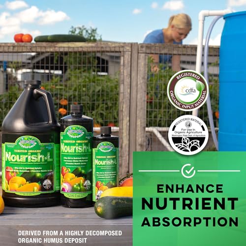 MICROBE LIFE HYDROPONICS Nourish-L Liquid Conditioner, Stimulator to Enhance Plant Nutrient Absorption for Fruits & Vegetables, Use with Any Feeding Systems Including Hydroponics or Soil, 16 Ounces