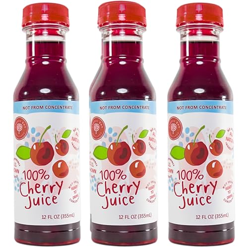 Cherry Bay Orchards Montmorency Tart Cherry Juice - 12oz Ready to Drink Bottle - 100% Domestic, All Natural Ingredients, No Added Sugar, Gluten-Free