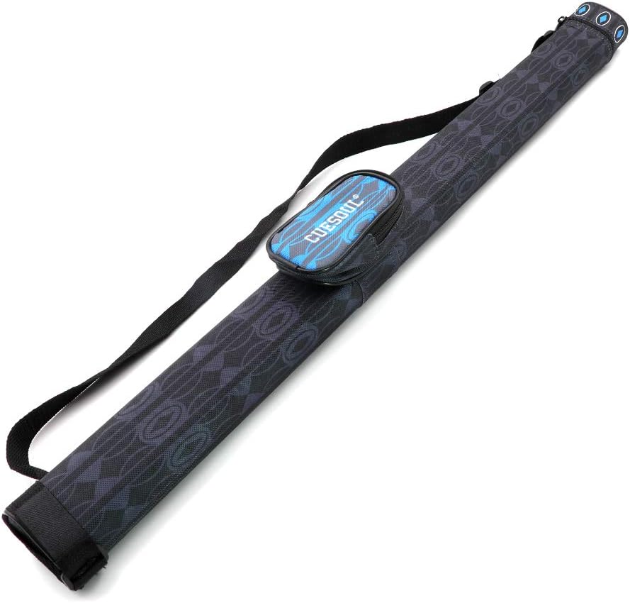 CUESOUL 58" 19oz DS Maple Pool Cue Stick Set with 2 Shaft,13mm Tip with Hard Cue Case 1x1