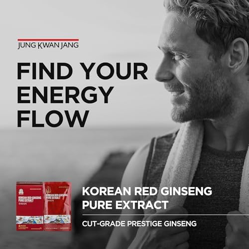 Jung Kwan Jang Korean Ginseng Pure Extract Cut - Immnue Support 30 Pouches | Sorted By Root Grade: Earth, Good & Cut, Korean Red Panax Ginseng, Ready-To-Consume Packet Supplement Drinks for Men & Women