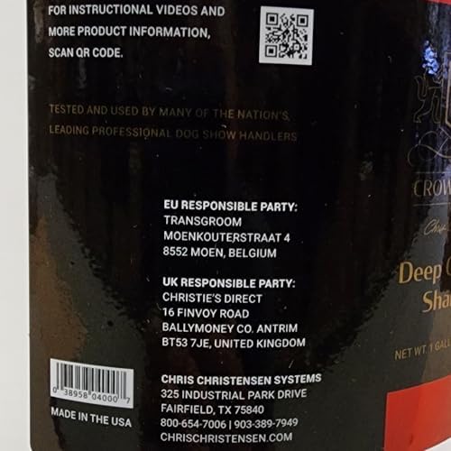 Crown Royale Deep Cleansing Dog Shampoo Concentrate, Revives Color and Texture, Nourishes and Stimulates Hair Growth, Made in USA, 1 gal