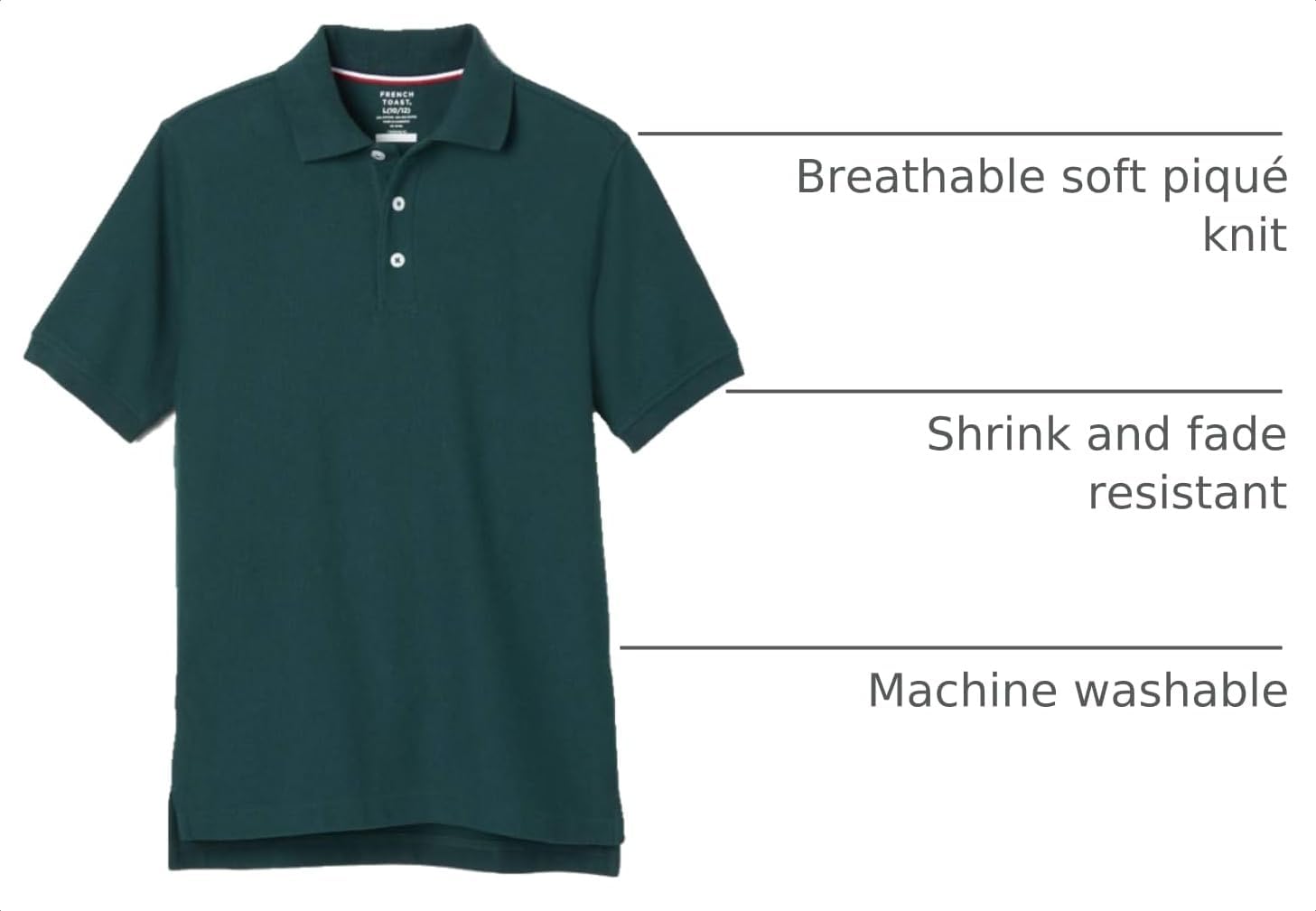French Toast Kids' Pique Polo (Standard & Husky)