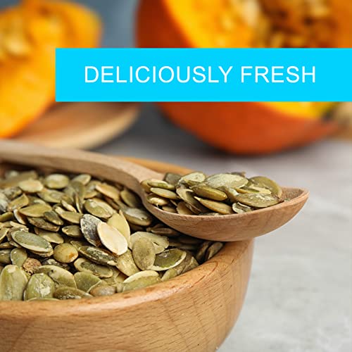 Jaybee's Unsalted Pumpkin Seeds 32 oz, Roasted Pepitas, Healthy Snack | Nutritious pepitas packed with protein and fiber, perfect for snacking or topping your favorite dishes.