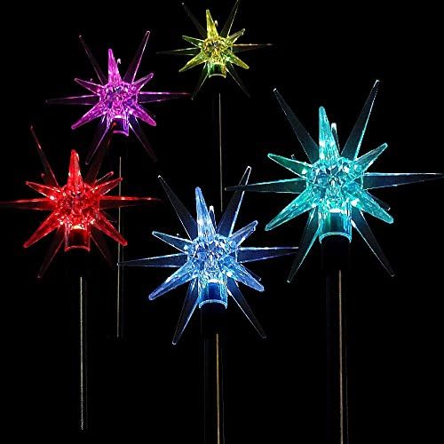 1011-2 Sparkling Solar Star Lights Garden Stake (Set of 2)