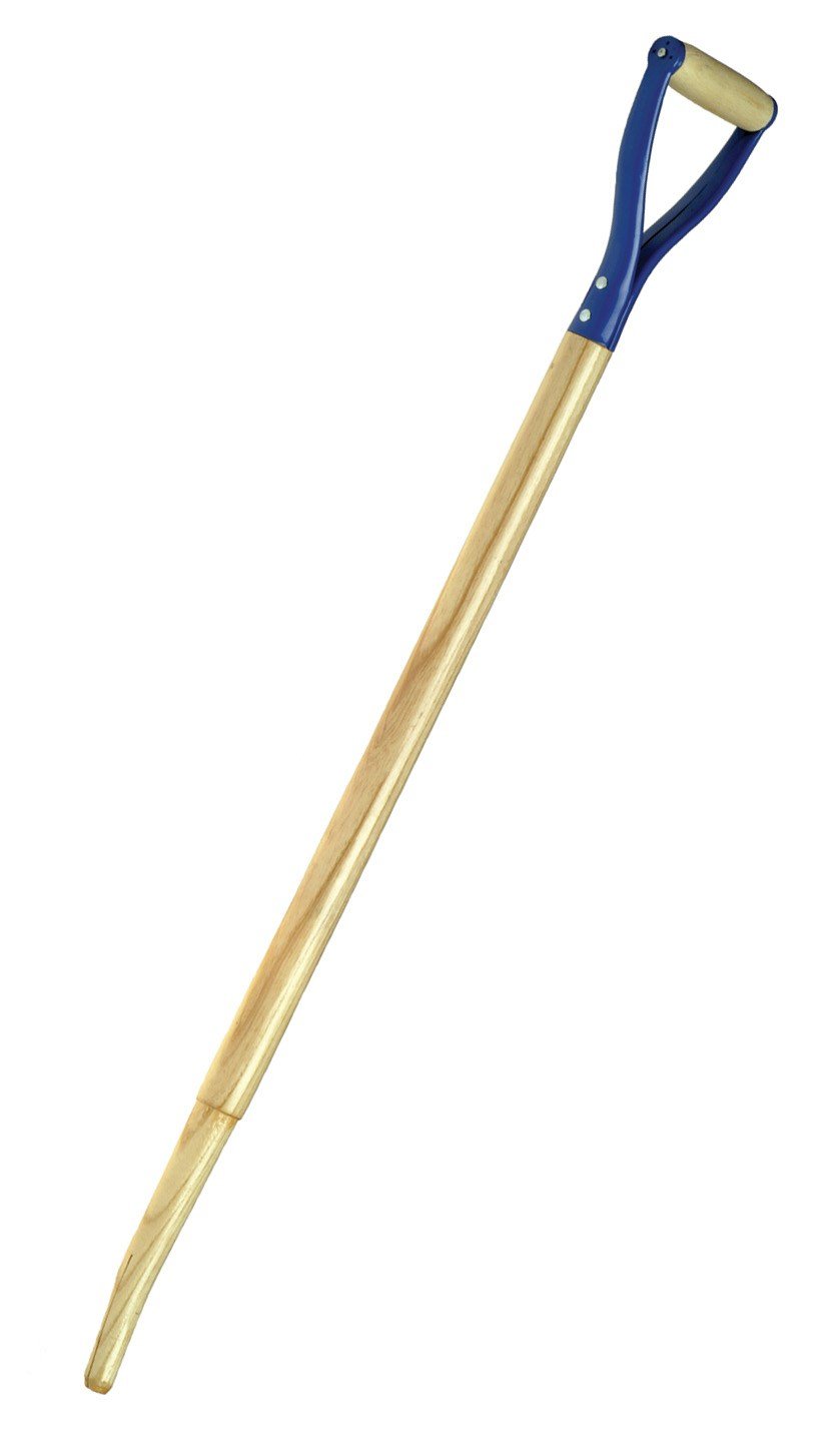 Link Handle - 892-21 s Bent Hollowback Shovel/Scoop Handles With Shoulder and Steel D-Grip, 1-1/2" Diameter (Various Length and Models: 30" - 42")