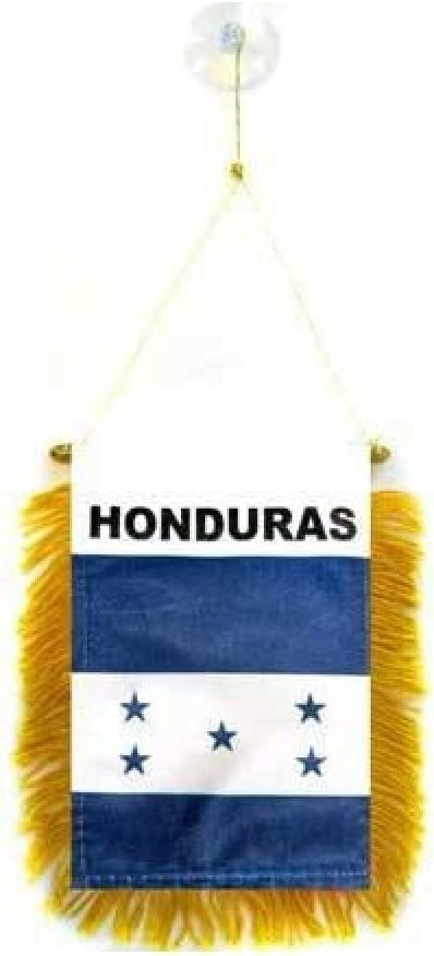 AZ FLAG Nicaragua Pennant 4x6 in 100D Polyester Suction Cup | Outdoor use Nicaraguan 15x10 cm triangular pennant stitched edges and reinforced finish