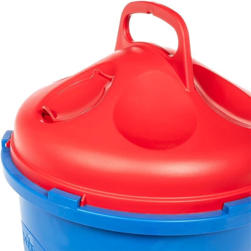 Premier 1 All-Season Heated Poultry Waterer for Chickens & Ducks – 3 Gallon | 100W thermostat keeps water unfrozen to -20°F. Quick-fill cap