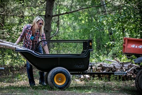 Polar TA1200 Tandem Axle Utility Trailer 1200 lb Capacity | 1200 lb Capacity, 15 Cubic Foot, TA1200, Wide Track Rubber Wheels, Black