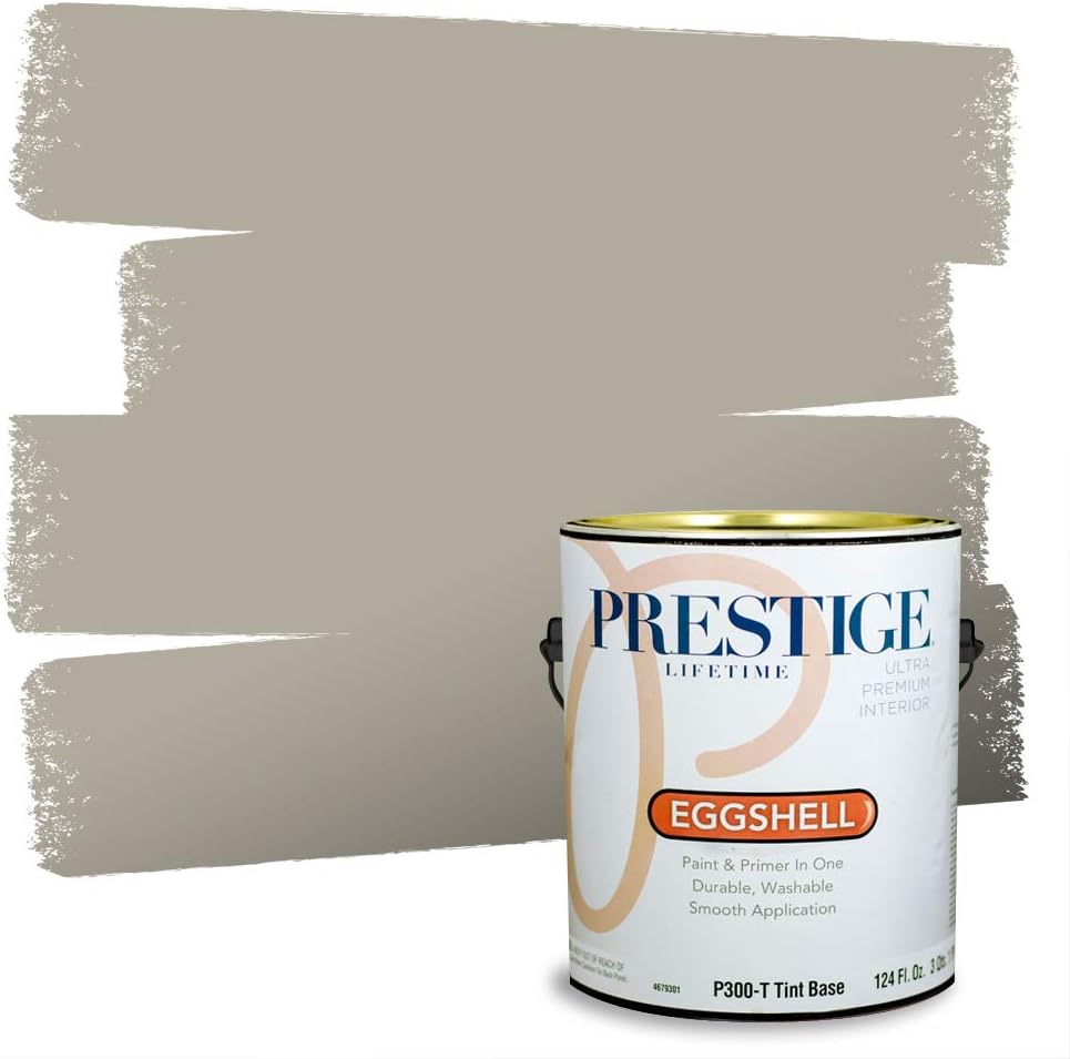 PRESTIGE Paints Exterior Paint and Primer In One, 1-Gallon, Satin, Comparable Match of Sherwin Williams* Ripe Olive*