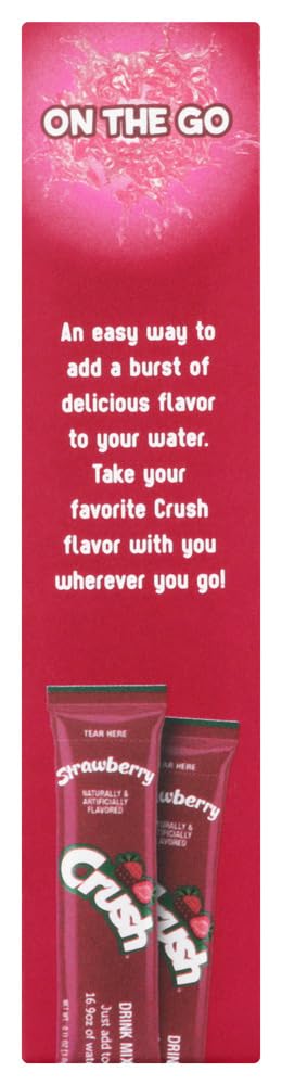 Crush Strawberry Sugar/Caffeine Free Hydrating On-the-Go Drink Mix: Wild Purple Smash - 1 Box (6 Packets)