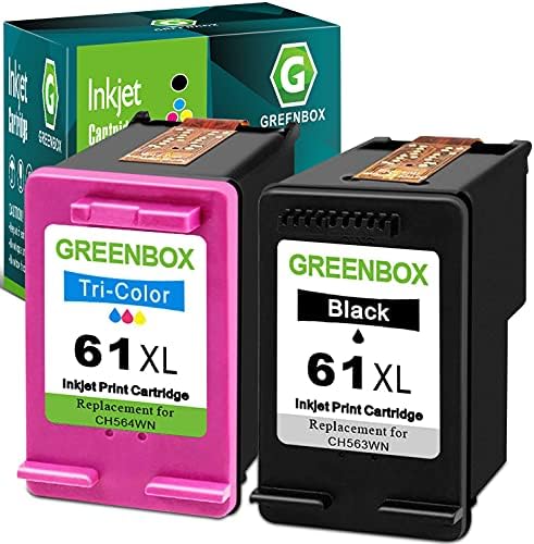 GREENBOX 61XL Ink Cartridges Black/Tri-Color Combo Pack for 61 Ink, 2-Pack