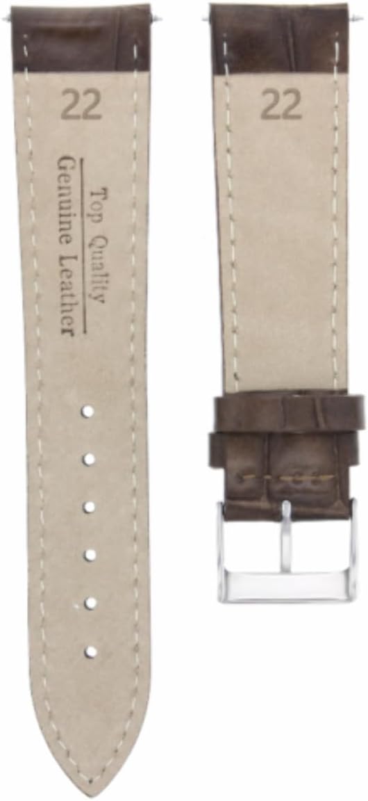 Ewatchparts 22mm Leather Watch Band Strap Compatible With Invicta Russian Subaqua 1514 I Force Drk Brown