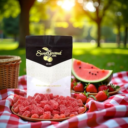 SweetGourmet Cherry Fruit Slices Sugar Coated Jelly Candy, 2.5 Pound Bulk Bag