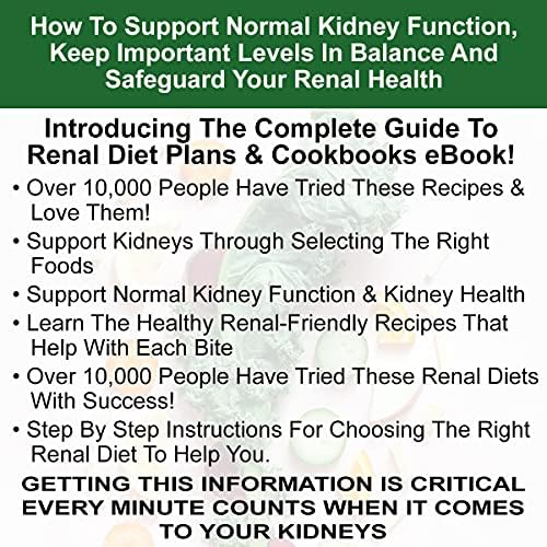 Pure Kidney Health Supplement and Renal Diet Cookbook for Rejuvenation