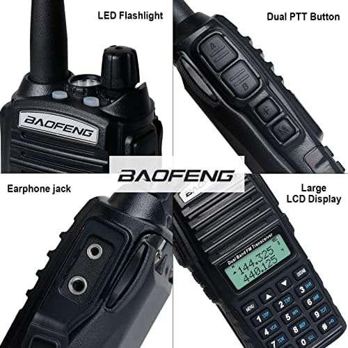 BaoFeng Radio BaoFeng UV-82 Ham Radio 144-148/420-450Mhz 2 Way Radio with FTDI Programming Cable Long Range Dual Band Two-Way Radio Walkie Talkie (5