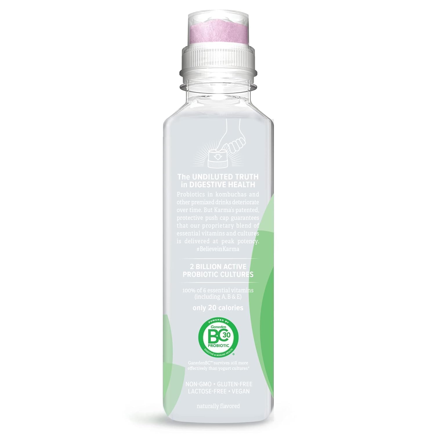 Karma Probiotic Water - 12 Pack, Berry Cherry Drink - Immune & Gut Health Support