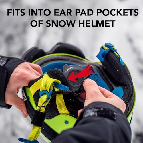 Sena Snowtalk 2 - Universal Bluetooth Headset for Snow Helmets with Built-in Wireless Intercom