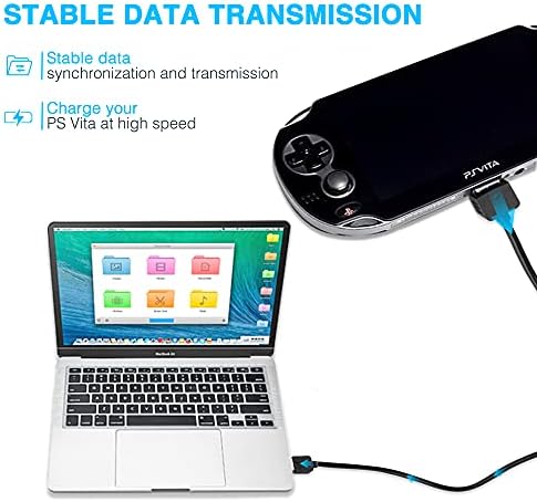 3.9ft PS Vita Charger Cable, 2 in 1 USB Data & Power Charger Cord Replacement for PlayStation Vita 1000 (Only Compatible with PSV 1000)