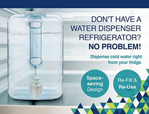 Arrow Home Products 2 Gallon Drink Dispenser for Fridge - Plastic Beverage Dispenser with Spigot for Easy Dispensing - BPA Free Plastic - Convenient