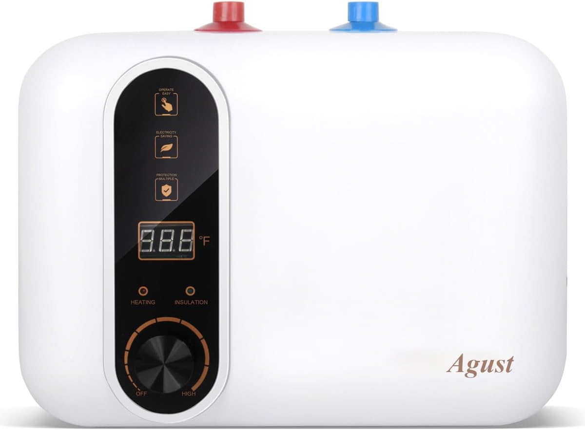 110V-120V 1.5Kw Instant Electric Hot Water Heater Under Kitchen Small Tank 2.5-3.0 Gallon Storage, Rv Trailer Instant Counter Compact Point-of-Use