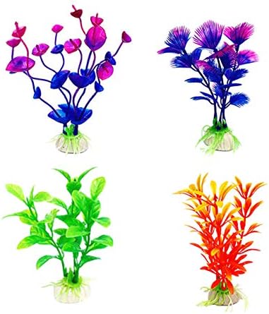 CousDUoBe Artificial Aquatic Plants 11 Pcs Small Aquarium Plants Artificial Fish Tank Decorations，Used for Household and Office Aquarium