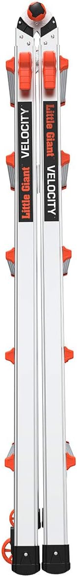 Little Giant Velocity, Aluminum Ladder, 14 ft Reach, 15413-001 | Telescoping Multi-Position Ladder with Extension, A-Frame, 90-Degree & Trestle Modes, 300 lbs. Rating