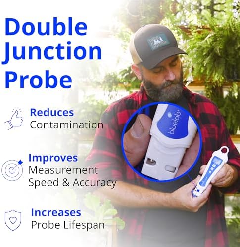 Bluelab pH Pen - ± 0.1 pH Accurate - Durable Double Junction Probe | Waterproof and Floats - Auto Temperature Compensation - Made in NZ