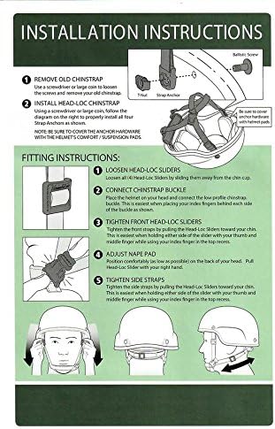 USGI ACH IRS Improved Retention System H-Nape Helmet Chin Strap