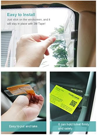 Car Windshield Parking Tickets Holder Transparent Auto Accessories Clip 2PCS