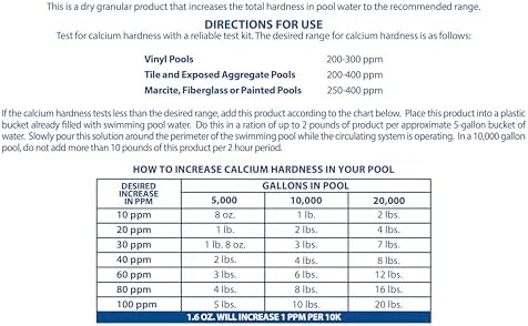 Pool Mate 8-Pounds Premium Calcium Hardness Increaser for Pools | Calcium Up, 100% Calcium Chloride, 8 ounces raises calcium hardness level 10 ppm per 5,000 gallons of water