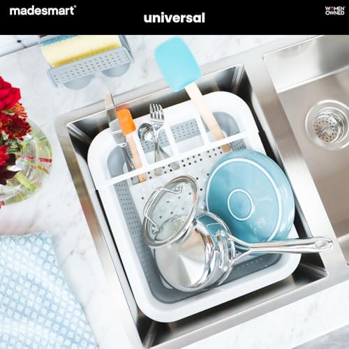 madesmart Sink Collapsible Dish Rack, White