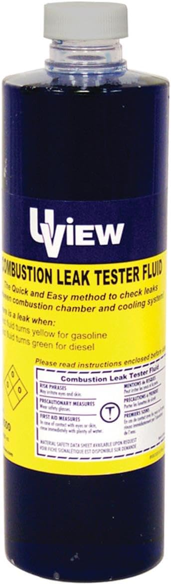 UView 560500 Combustion Leak Tester Fluid Replacement, Color Change Indicator, Gasoline and Diesel Compatible, Positive Leak Detection