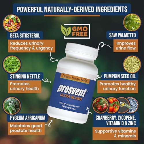 Prosvent Ultra Prostate Support with Cranberry, 60 Capsules