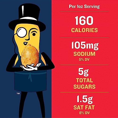 PLANTERS Salted Peanuts, Plant Based Protein Snacks, 12 Oz (1 Ct) | Roasted Salted Nuts. Resealable Canister. Snacks for Adults. Party Mix, Party Snacks