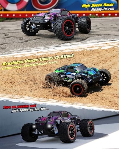 HAIBOXING 18859A 1/18 Brushless Fast RC Cars 4WD Off-Road Truck All Terrain | Fast Remote Control Truck 48 KM/H Speed for Adults and Kids