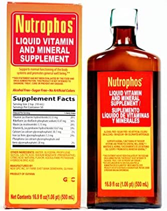 Nutrophos Liquid Dietary Supplement with B vitamins and minerals 500ml
