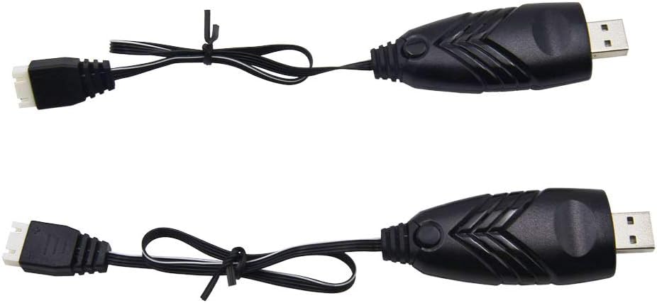 Blomiky 2 Pack 3S 1.5A Lithium Charger Cable Suitable for RC Car Boat Airplane Drone Airsoft 3 Cell Lipo Battery / 11.1V USB New 2