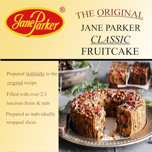 Jane Parker Fruitcake Classic Light Fruit Cake 5 Pound (80 Ounce) Ring in a Collectible Holiday Tin-Holiday-Christmas Cake-The Best Fruitcake You