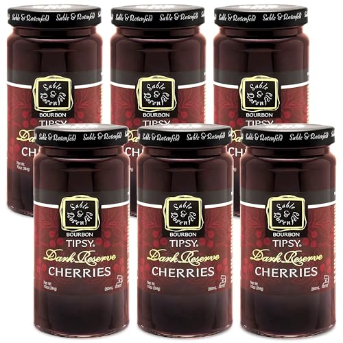 Sable & Rosenfeld Bourbon Tipsy Dark Reserve Cherries, 10 oz, Pack of 1